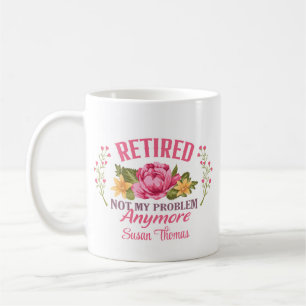 Funny Personlig Rosa Blommigt Pension Kaffemugg