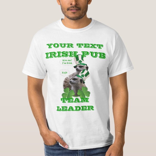 Funny personlig St Patrick's T-shirt (Framsida)