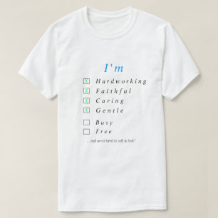 Funny personlig T-Shirt - lägg till din status