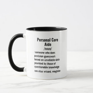 Funny personlig vårdhjälpsdefinitionsgåva mugg
