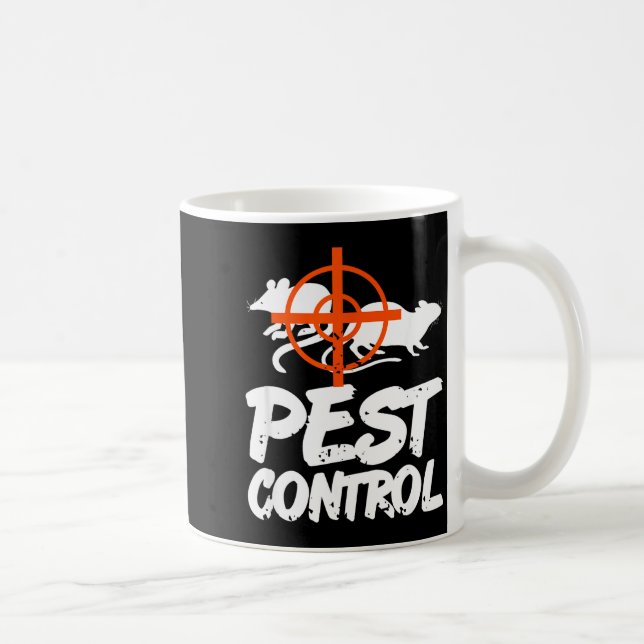 Funny Pest Control Humor For Rat Hunters &amp; Tra Kaffemugg (Höger)