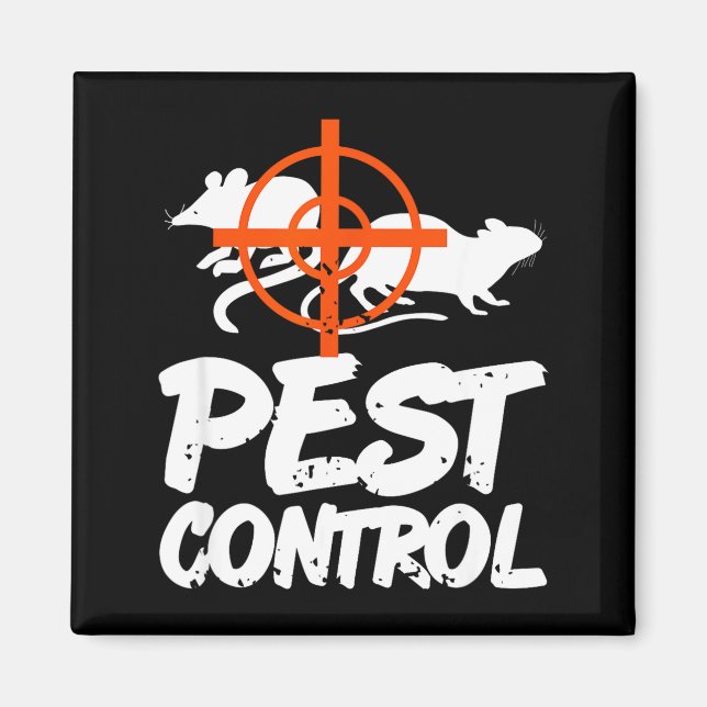Funny Pest Control Humor For Rat Hunters &amp; Tra Magnet (Framsidan)