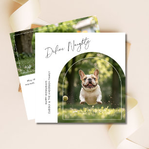 Funny Pet Define Naughty Hund julfotfoto Julkort