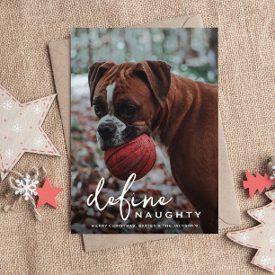 Funny Pet Define Naughty jul Julkort