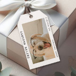 Funny Pet 'Define Naughty' Photo jul Presentetikett<br><div class="desc">Lustigt Pet Photo jul Helgdag Gift Märkre. Utformningen innehåller ett foto av ditt sällskapsdjur (hund,  katt,  kanin etc.),  titeln "Define Naughty",  God jul och namn.</div>