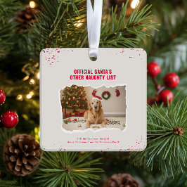 Funny Pet Dog Picture Christmas Holiday Julgransprydnad Keramik