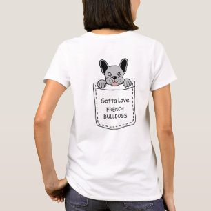 Funny Pet Fransk Bulldog Kärlek T-Shirts