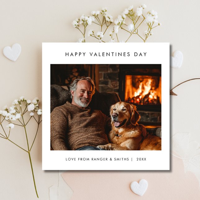 Funny Pet Golden Retriever Hund Valentines day Julkort (Skapare uppladdad)