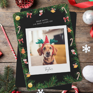 Funny Pet Hund Photo Anpassningsbar jul Julkort