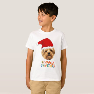 Funny Pet-jul Jultomten Hat Pet Photo T Shirt