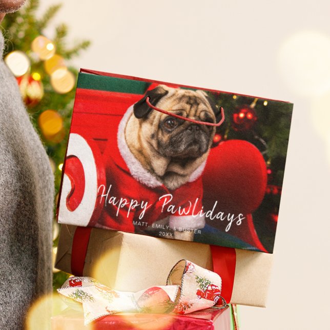 Funny Pet-julfoto Helgdag Pawlidays Red (Skapare uppladdad)