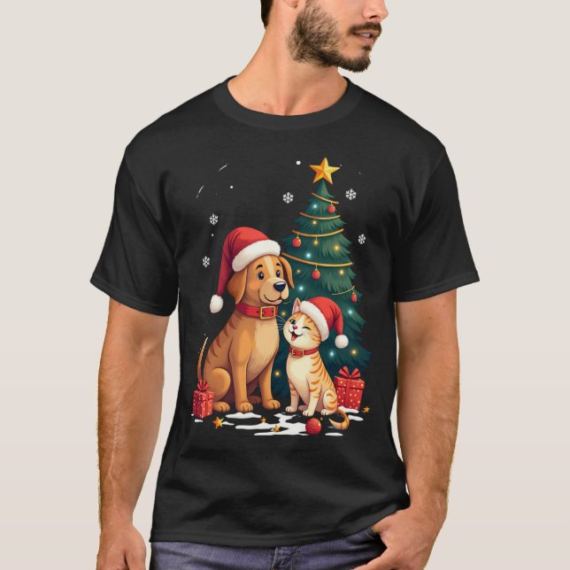 Funny Pet Lover Holiday T-Shirt (Framsida)