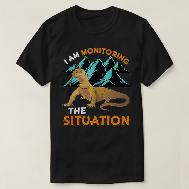 Funny Pet Monitor Lizard Graphic Humor Graphic Rep T Shirt (Design framsida)