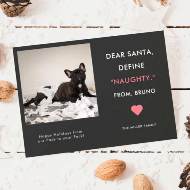 Funny Pet Photo jul | Definiera Naughty Julkort (Skapare uppladdad)