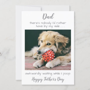 Funny Pet Photo Personlig Hund Pappa Fars dag Julkort
