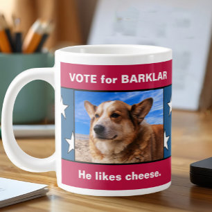 Funny Pet Photo Valection Kampanj politisk Joke Jumbo Mugg