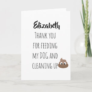 Funny Pet Sitta Card Tack-Hund-plats Kort