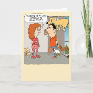 Funny Pet Store Disaster Birthday Kort