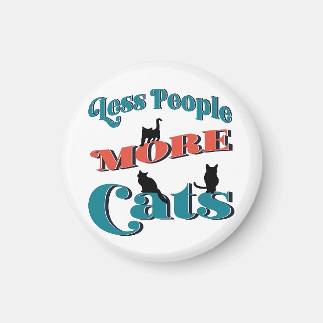 Funny Pet Typography Kitten Cats Magnet (Framsidan)