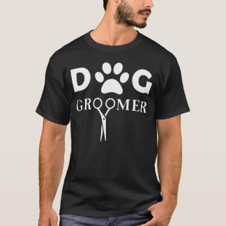 Funny Pet Workwear Grooming Hund Groomer Manar Kvi T Shirt