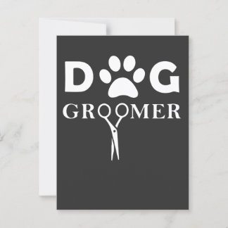 Funny Pet Workwear Grooming Hund Groomer Manar Kvi Vykort