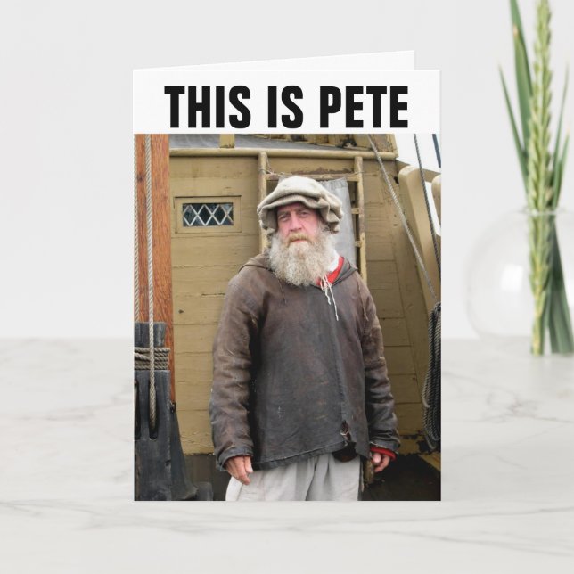 FUNNY PETE SAILOR FÖDELSEDAGSKORT FÖR HENNE KORT (Framsida)