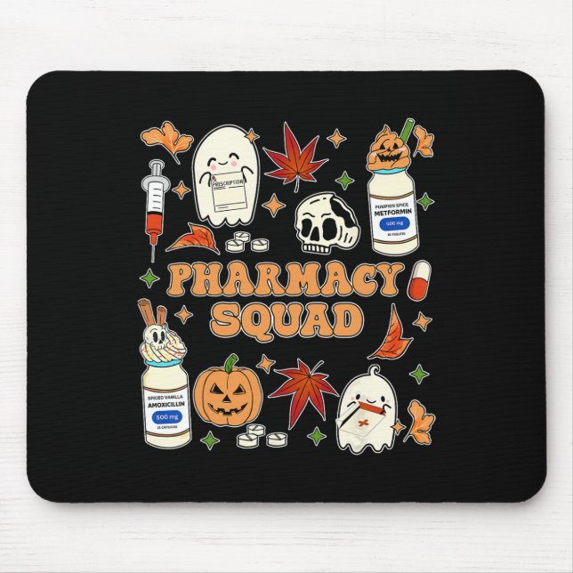 Funny Pharmacy Squad Halloween Pharmacist Tech Cow Musmatta (Framsidan)