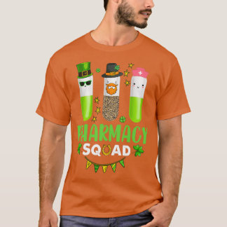 Funny Pharmacy Squad Leprechaun Pharmacist St Patr T Shirt