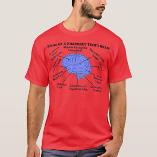 Funny Pharmacy Tech Brain T Shirt