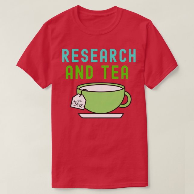 FUNNY PHD RETRO TEXTURED FORSKNING OCH TEA 1 T SHIRT (Design framsida)