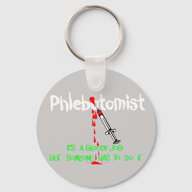 Funny Phlebotomist T-Shirts & Gifts Nyckelring (Framsida)