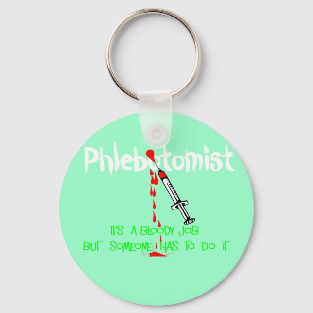 Funny Phlebotomist T-Shirts & Gifts Nyckelring (Framsida)