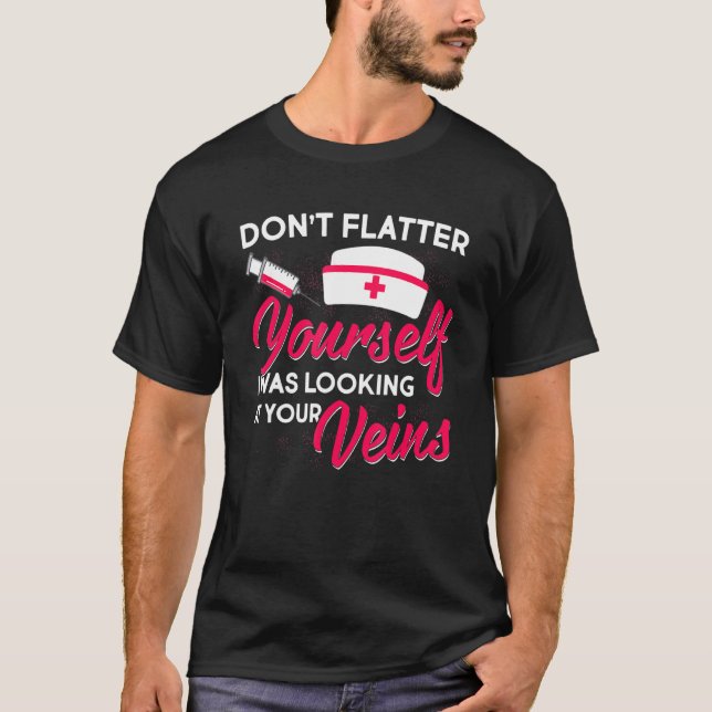 Funny Phlebotomy Nurse Phlebotomist Rn Technician T Shirt (Framsida)
