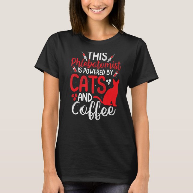 Funny Phlebotomy Phlebotomist Nurse Funny Cat Kärl T Shirt (Framsida)