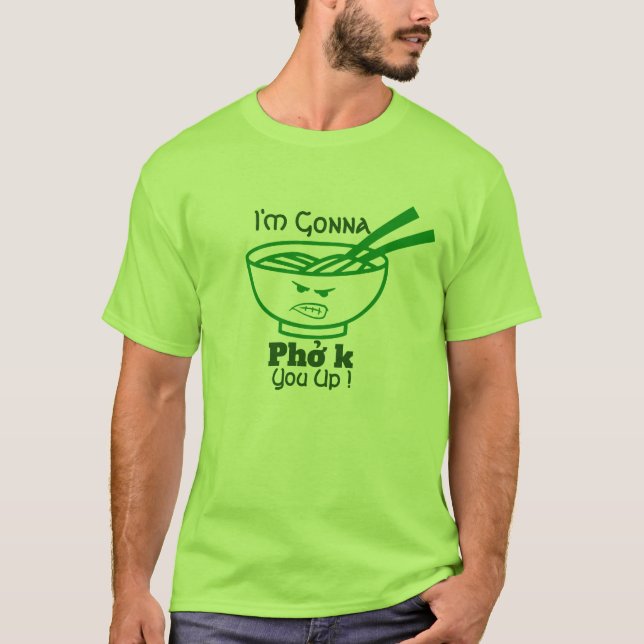 Funny Pho Pun Jokes St. Patrick's Day Irish Grönt T Shirt (Framsida)