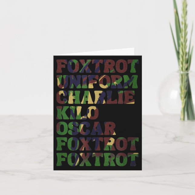 Funny Phonetic Alphabet Nato Military Lice Army Ta Kort (Framsida)