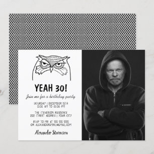 Funny Photo 30års födelsedag Inbjudningar