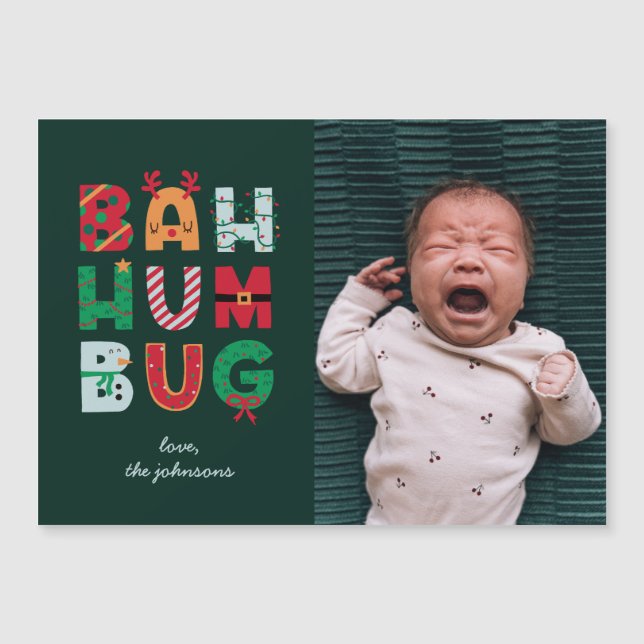 Funny Photo Bah Humbug Helgdag Card (Framsida)