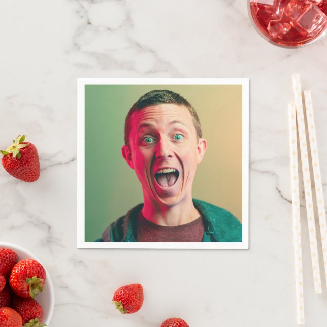 Funny Photo Birthday Celebrant Pappersservett (Insitu)