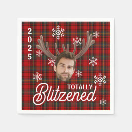 Funny Photo Face Blitzened Christmas Custom Gift Pappersservett