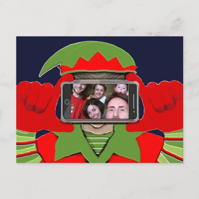 Funny Photo jul Helg Vykort (Framsida)