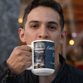 Funny Photo Personlig Gifts for Make Blue Mugg