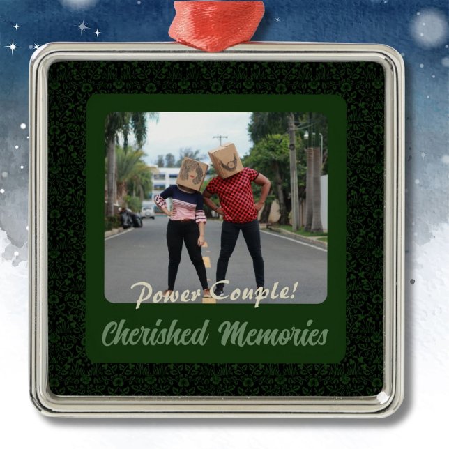 Funny Photo Personlig Gifts for Make Grönt Julgransprydnad Metall (Funny Photo Personalized Gifts for Husband)