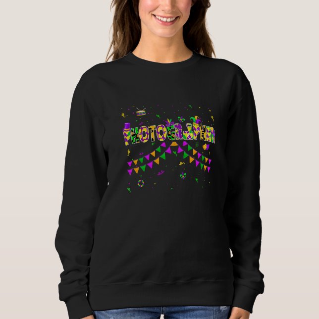 Funny Photographer Mardi Gras Festival Parade New  T Shirt (Framsida)