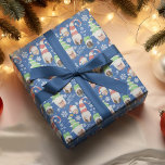 Funny Photos God jul Novelty Blue Gift Presentpapper<br><div class="desc">Låt någon le den här julen med den här roligt noveltyn-familjens fotojulklapp. Överför helt enkelt 4 bilder efter eget val och redigera den färdiga texten med hjälp av mallen.</div>
