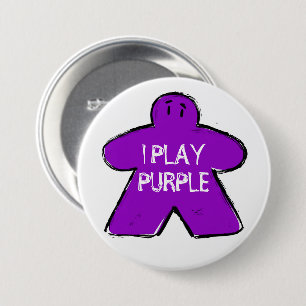Funny Phrase Grunge Lila Meeple Board Gamer Knapp