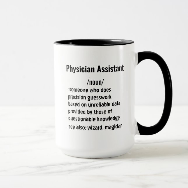 Funny Physician Assistant Definition gifts  Mugg (Höger)
