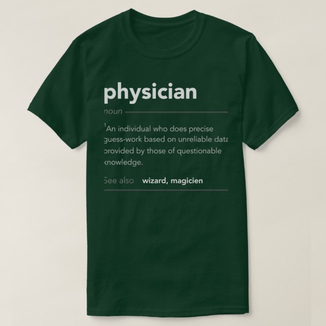 Funny Physician Gift Funny Definition Job Cool Phy T Shirt (Design framsida)