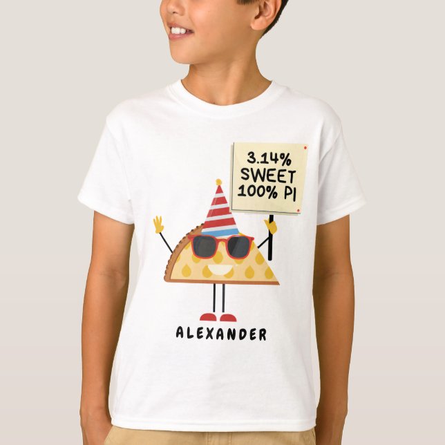 Funny Pi-dag - 3,14% Sweet, 100% Pi T Shirt (Framsida)