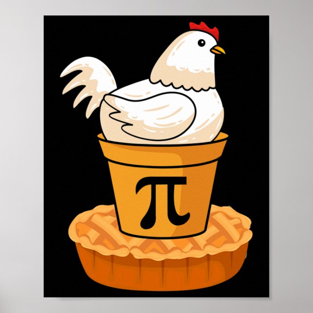 Funny Pi Day - Chicken Pot Paj - Matematik Poster (Framsidan)